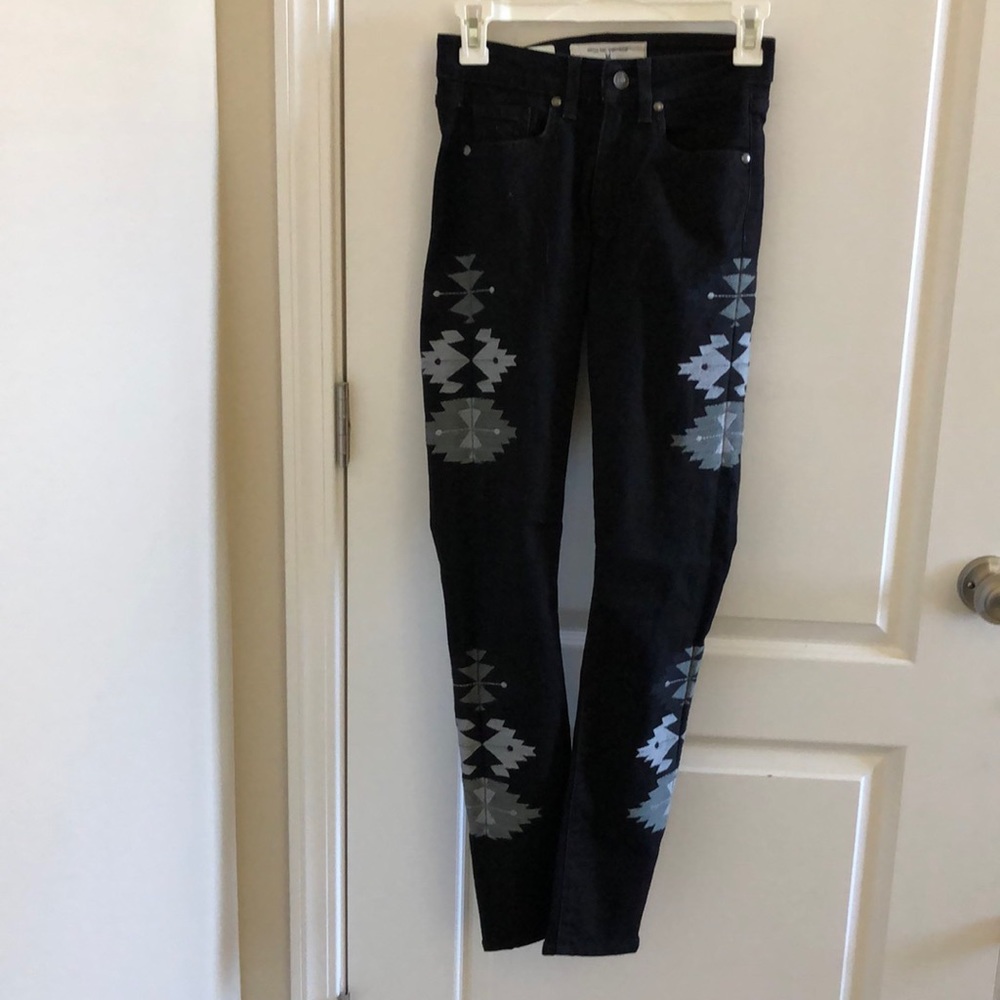 Womens Miss Me Vintage Denim Black Skinny Jeans